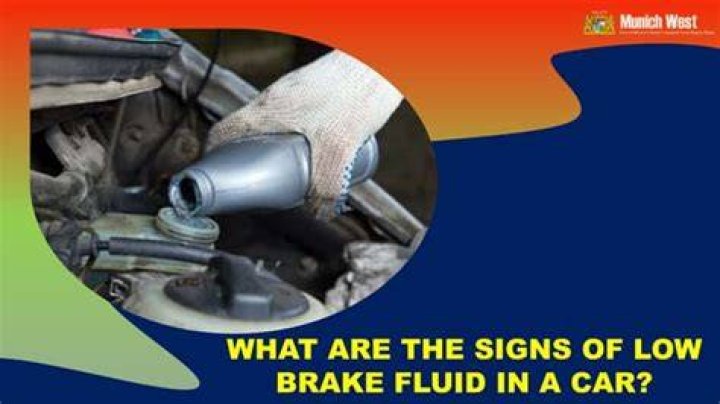 What are the signs of low brake fluid?