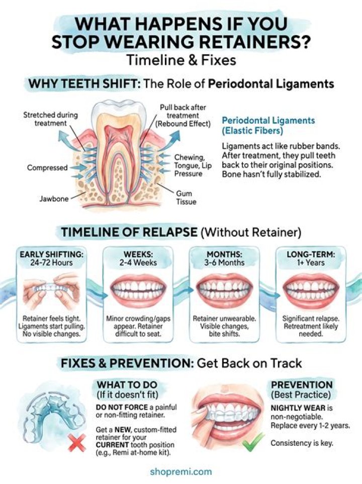 What happens if you stop wearing retainers?